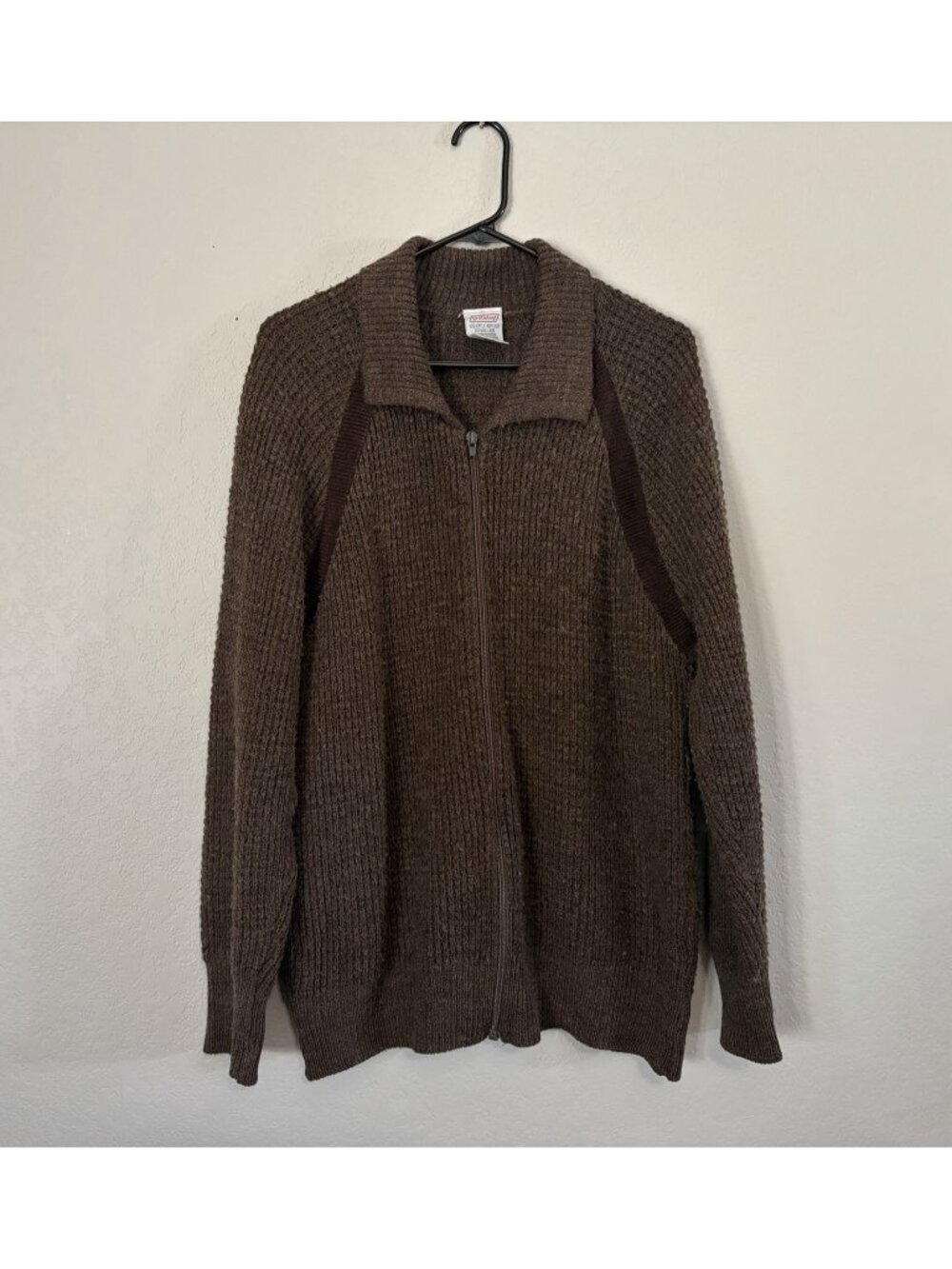 Vintage St Michael Sz Large Brown Zip Cardigan Curt Cobain Esque Grunge